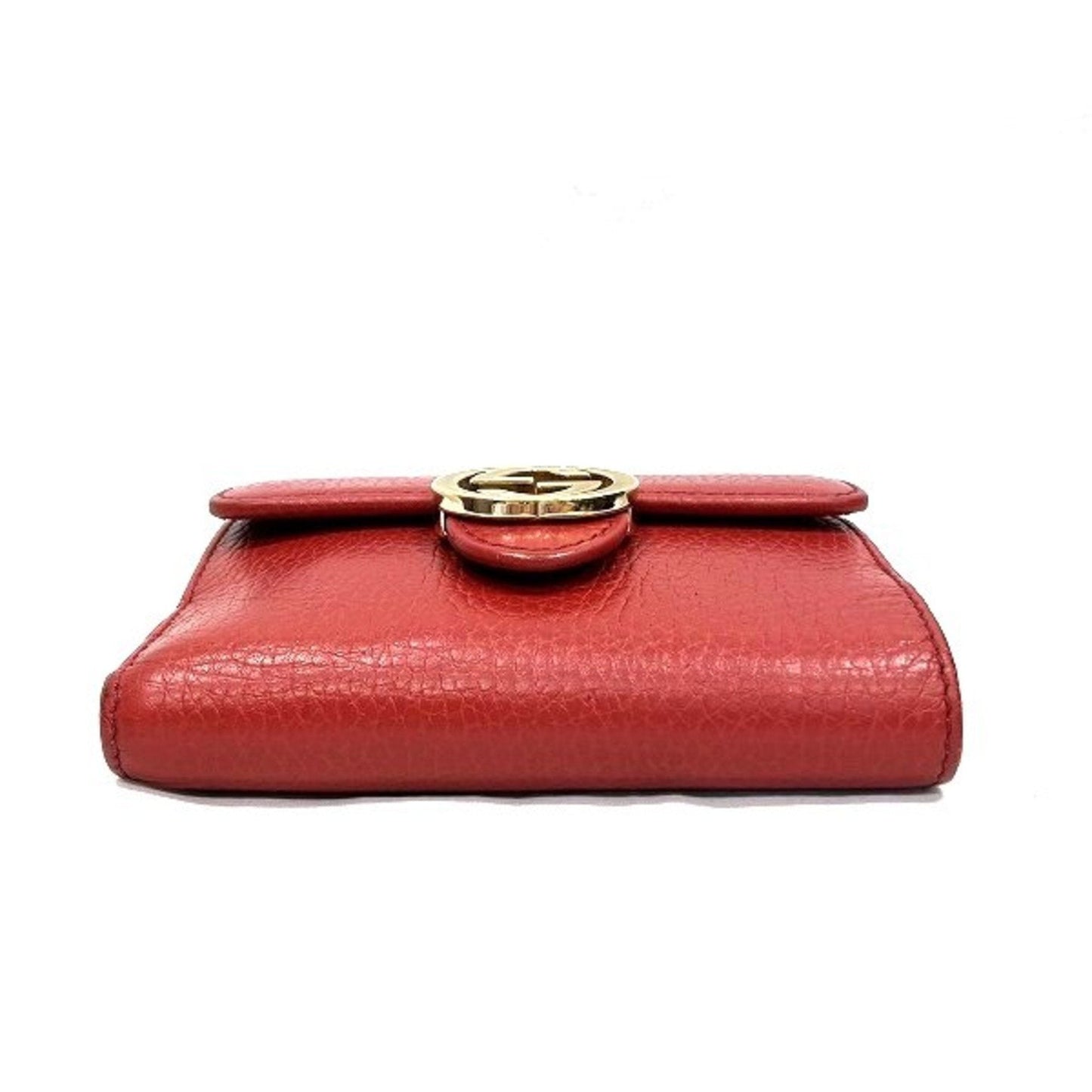Gucci Red Color Leather Wallet (Bi-Fold)
