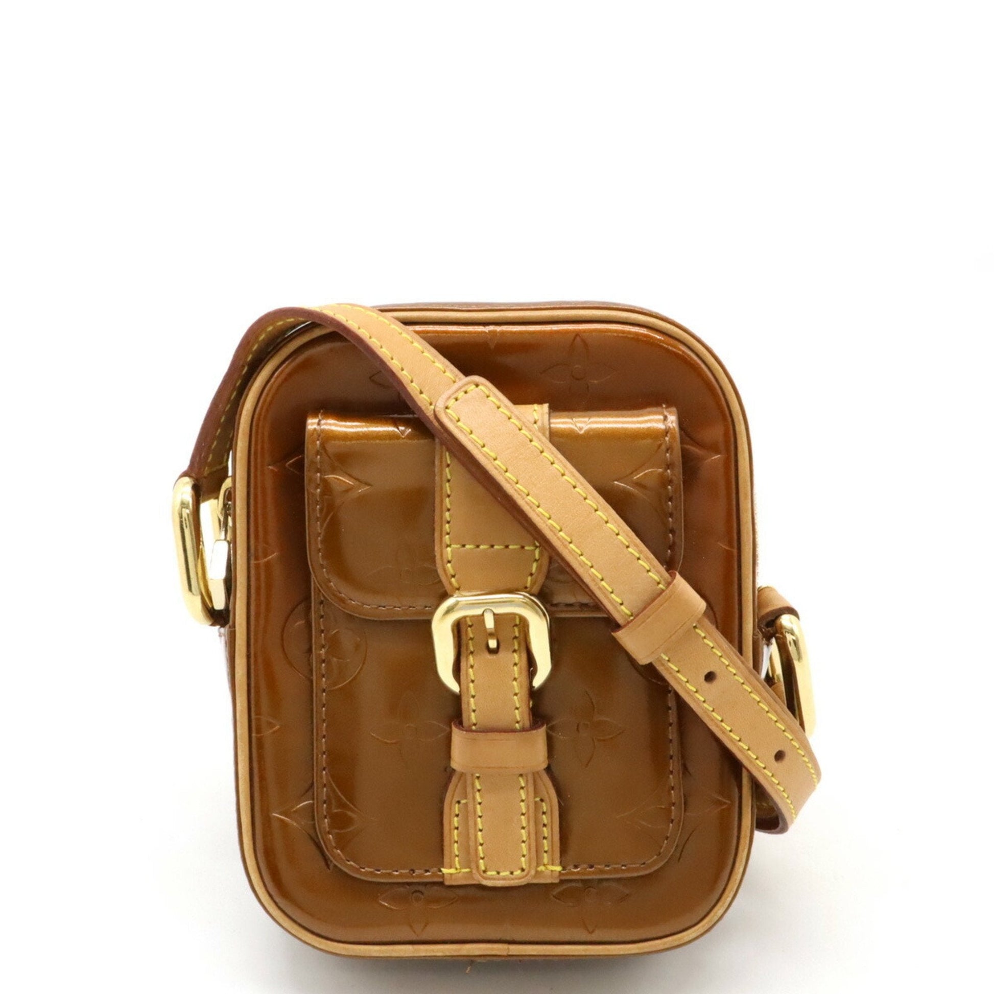 Louis Vuitton Bronze Monogram Vernis Pochette Shoulder Bag ()