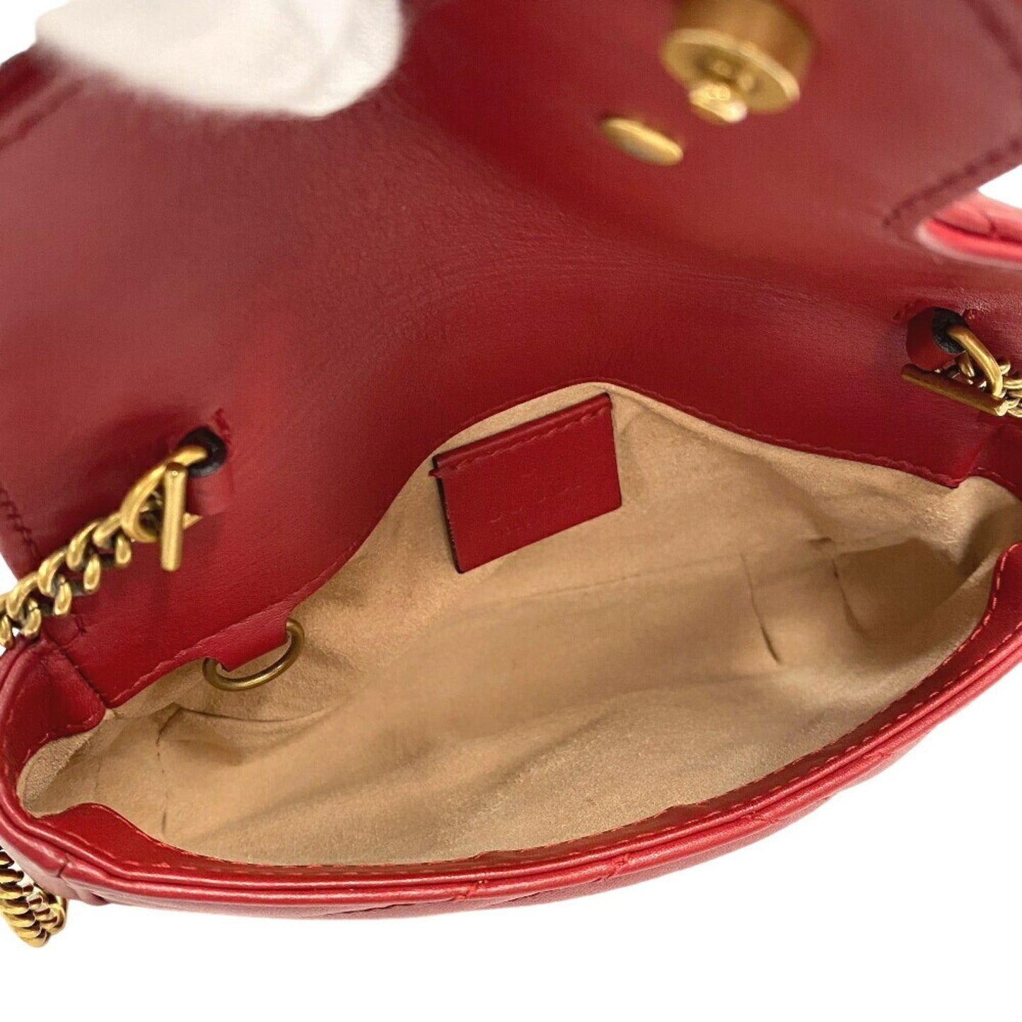 Gucci Red Color Leather Shoulder Bag