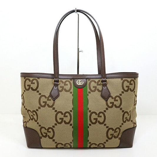 Gucci Gg Canvas Beige Camel Green Red Color Gg Canvas Tote Bag ()