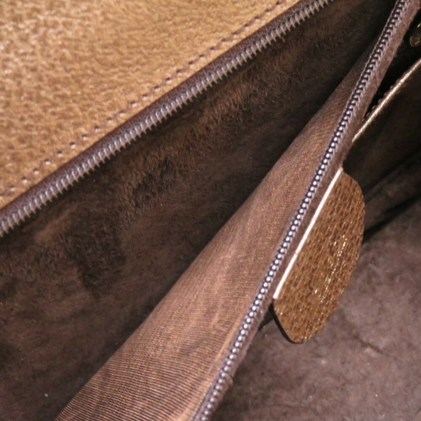 Gucci Bronze Bamboo Leather Handbag Shoulder Bag