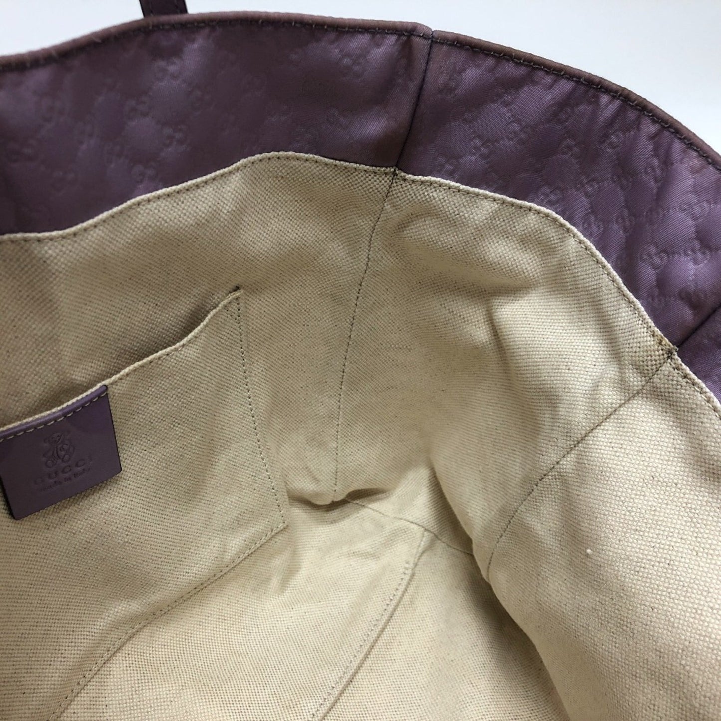 Gucci Purple Nylon Handbag