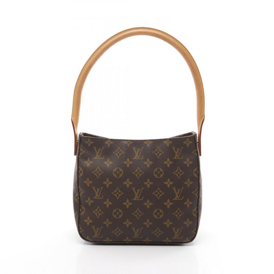 Louis Vuitton Brown Coated Canvas Leather Shoulder Bag ()