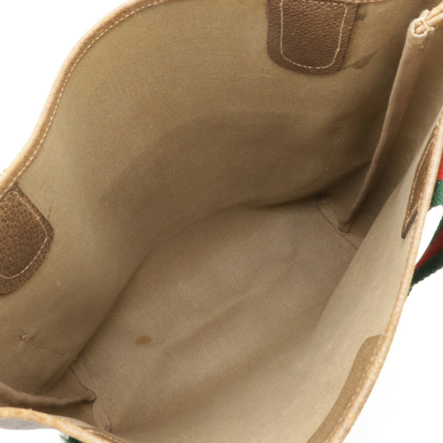 Gucci Brown Green Red Color Pvc Leather Shoulder Bag Tote Bag