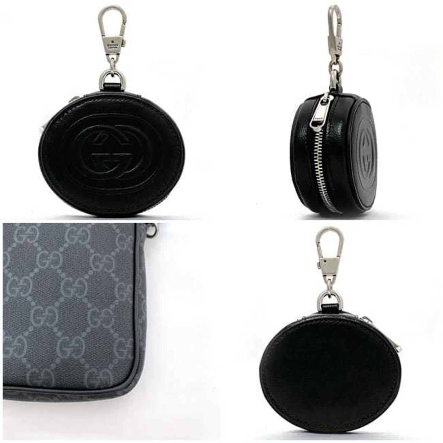 Gucci Black Gg Supreme Pochette Pouch Shoulder Bag