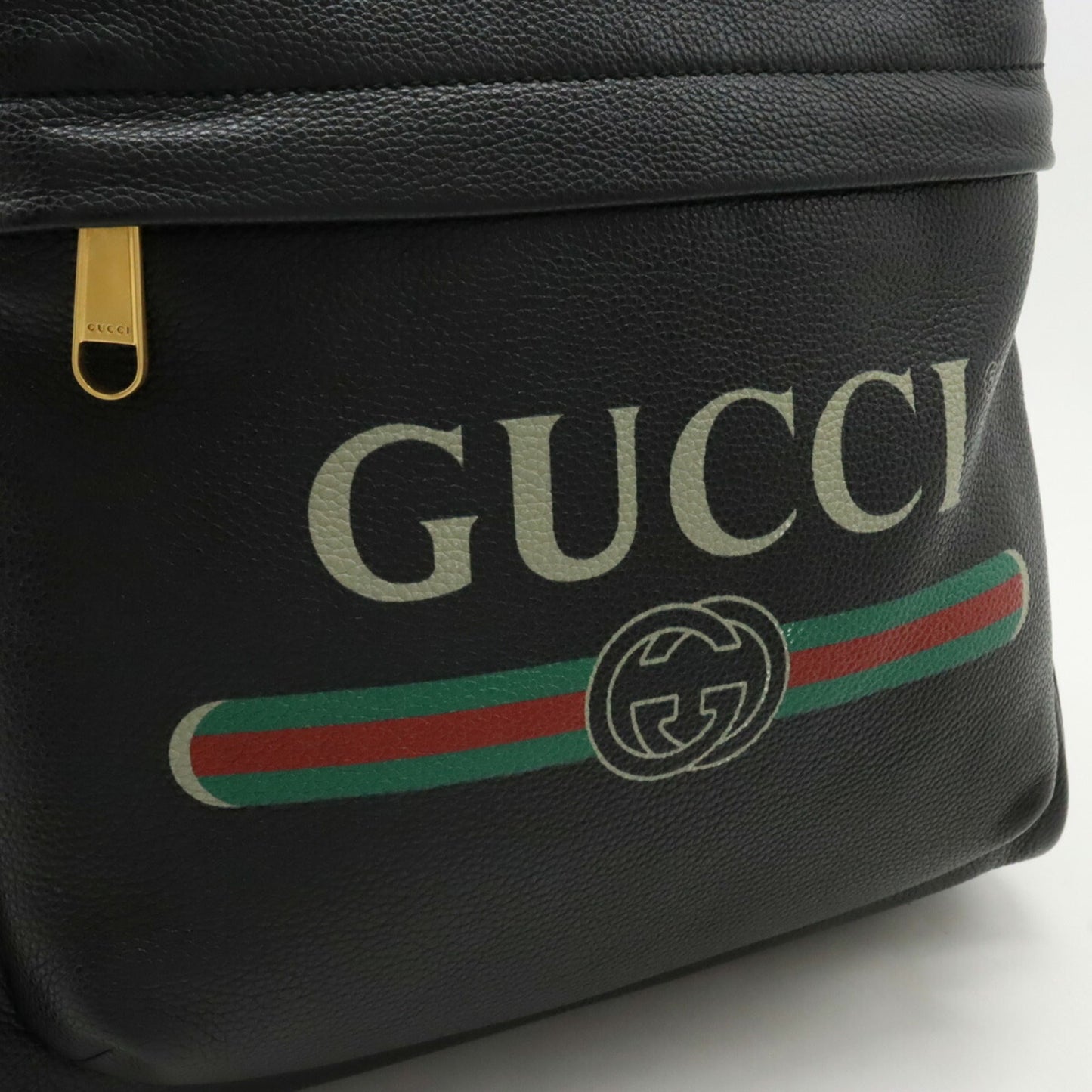 Gucci Black Leather Backpack