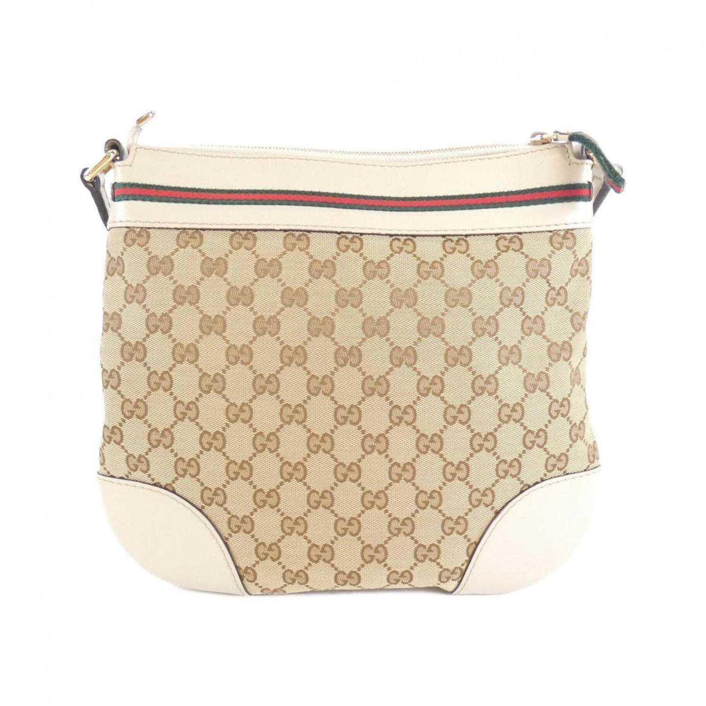 Gucci Beige Ivory Gg Canvas Shoulder Bag