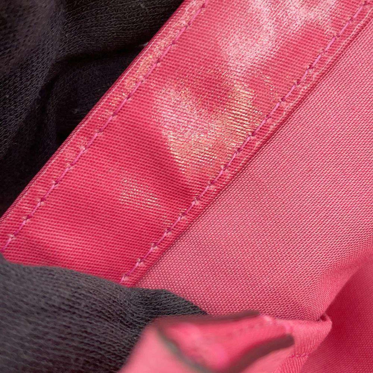 Gucci Orange Pink Coated Canvas Pvc Tote Bag