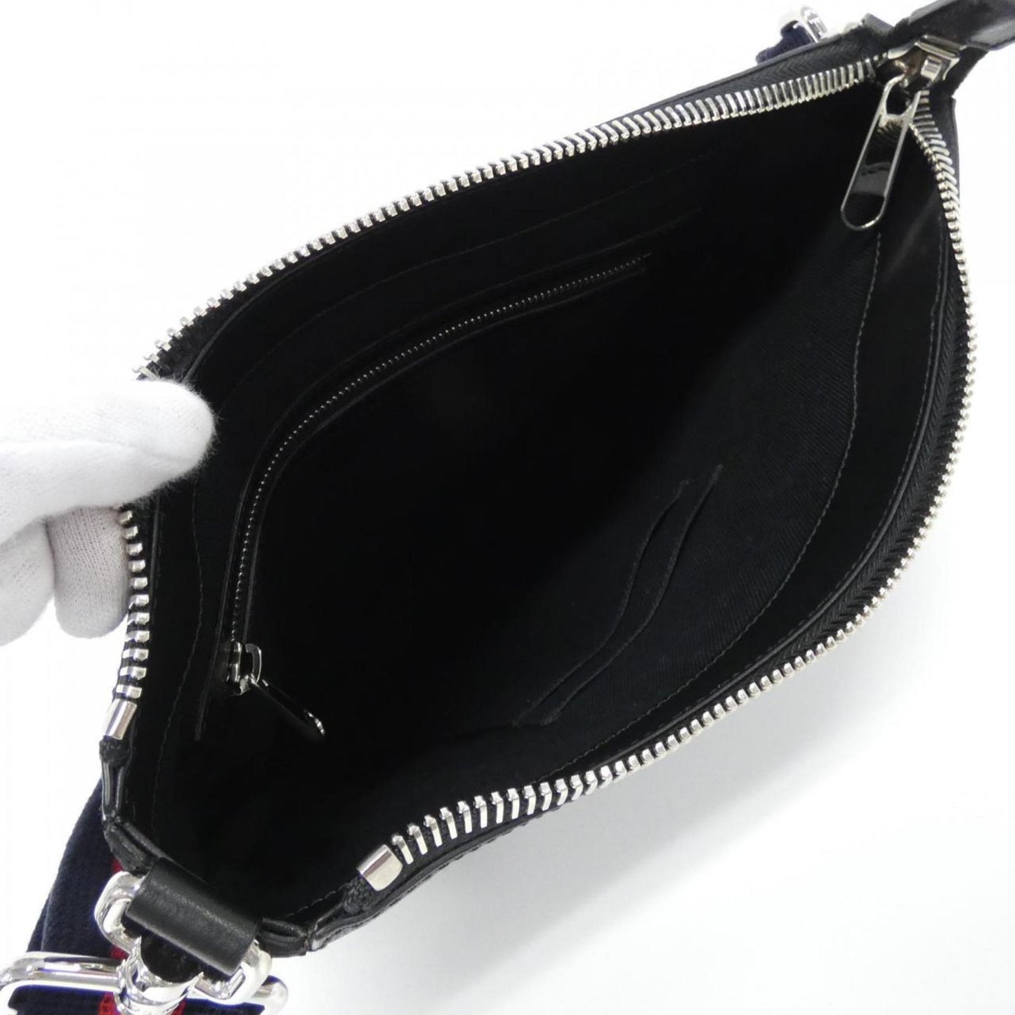 Gucci Black Gray Gg Supreme Shoulder Bag