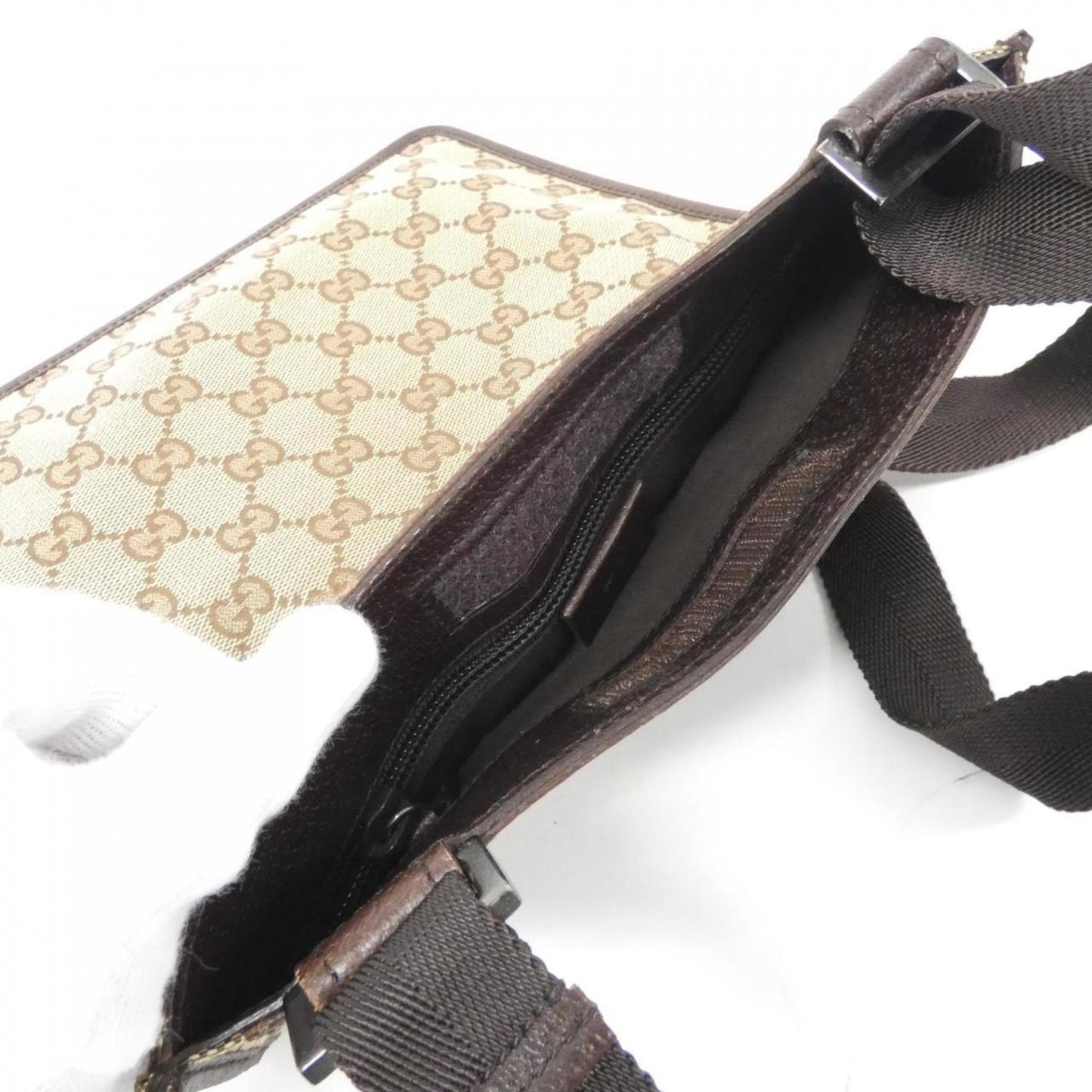 Gucci Gg Canvas Beige Brown Gg Canvas Shoulder Bag