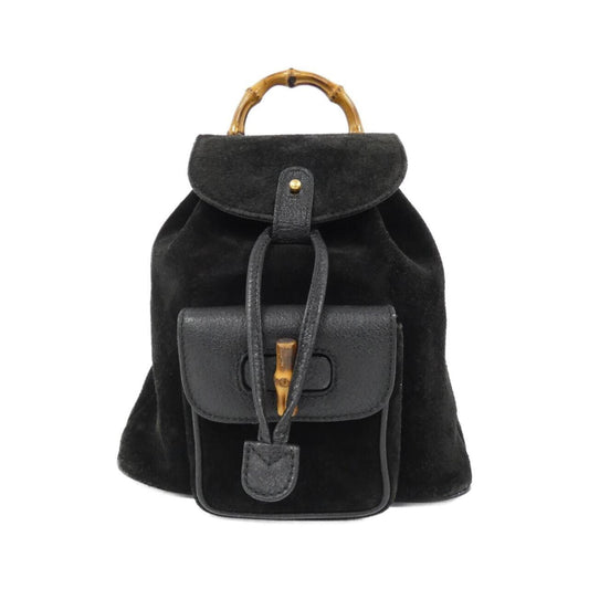 Gucci Black Suede Backpack ()