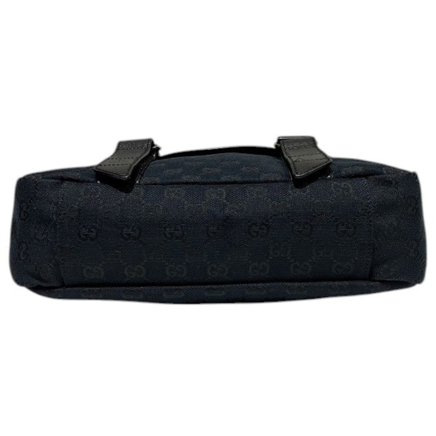 Gucci Black Canvas Leather Shoulder Bag