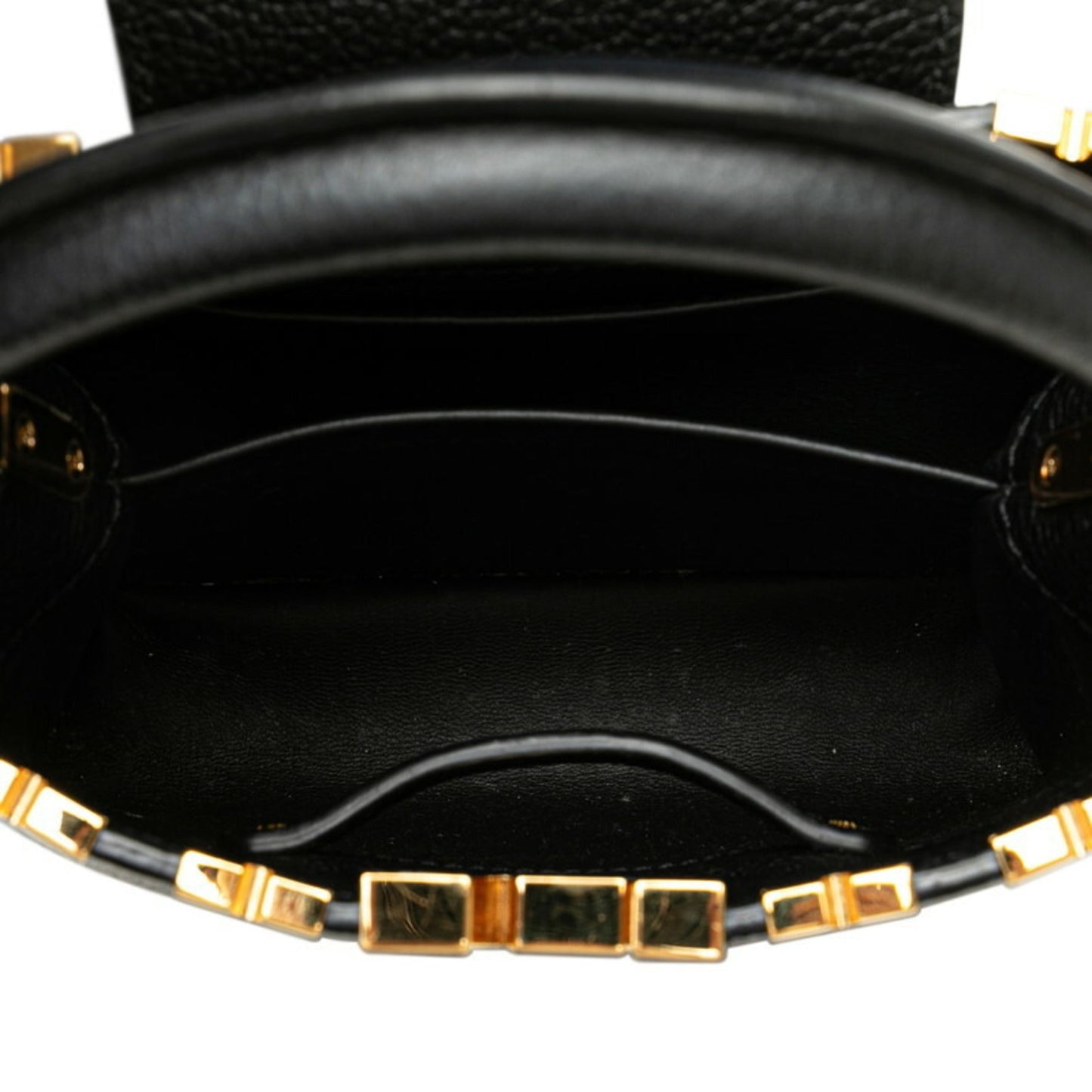 Louis Vuitton Black Noir Leather Handbag Shoulder Bag