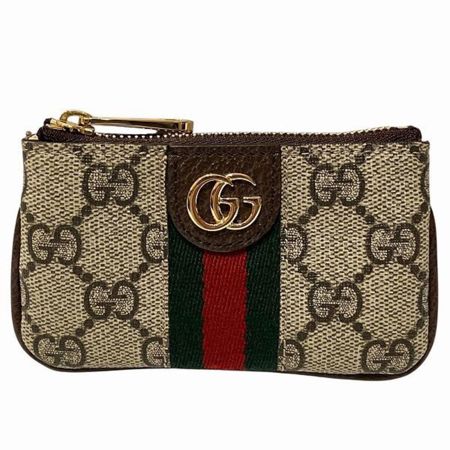 Gucci Brown Gg Supreme Leather Coin Purse/Coin Case ()