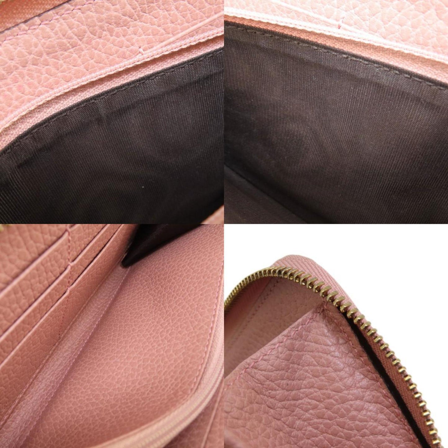Gucci Pink Leather Long Wallet (Bi-Fold)
