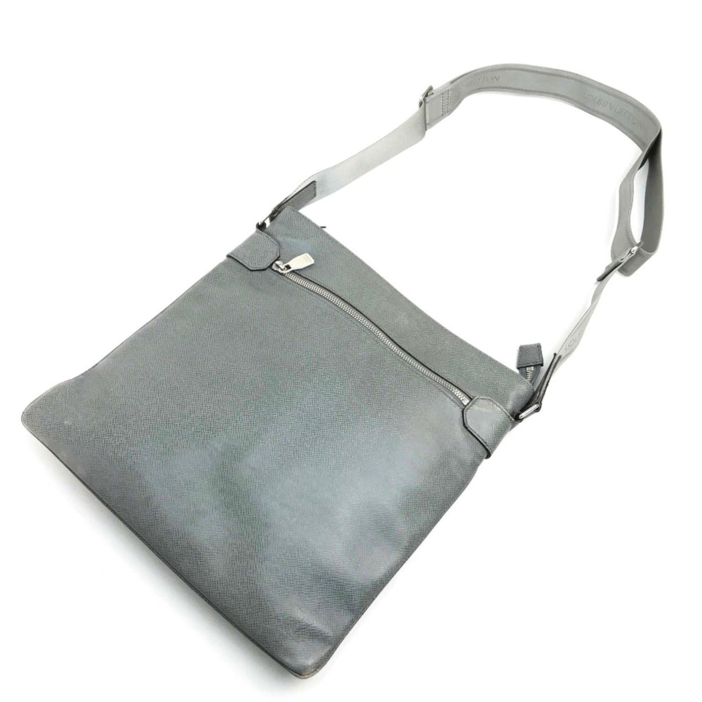 Louis Vuitton Gray Leather Shoulder Bag