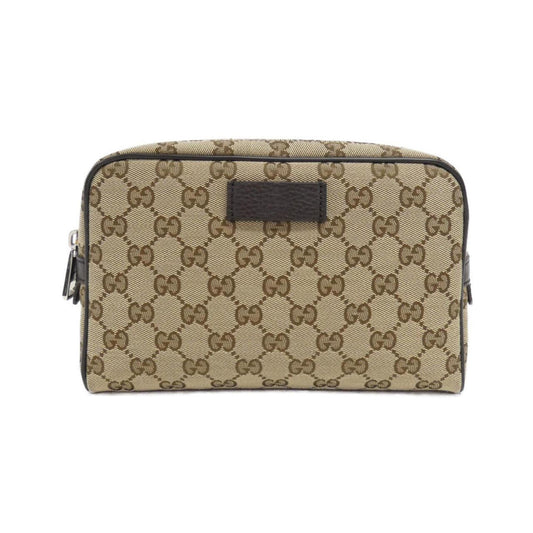 Gucci Beige Brown Gg Canvas Leather Fanny Pack ()