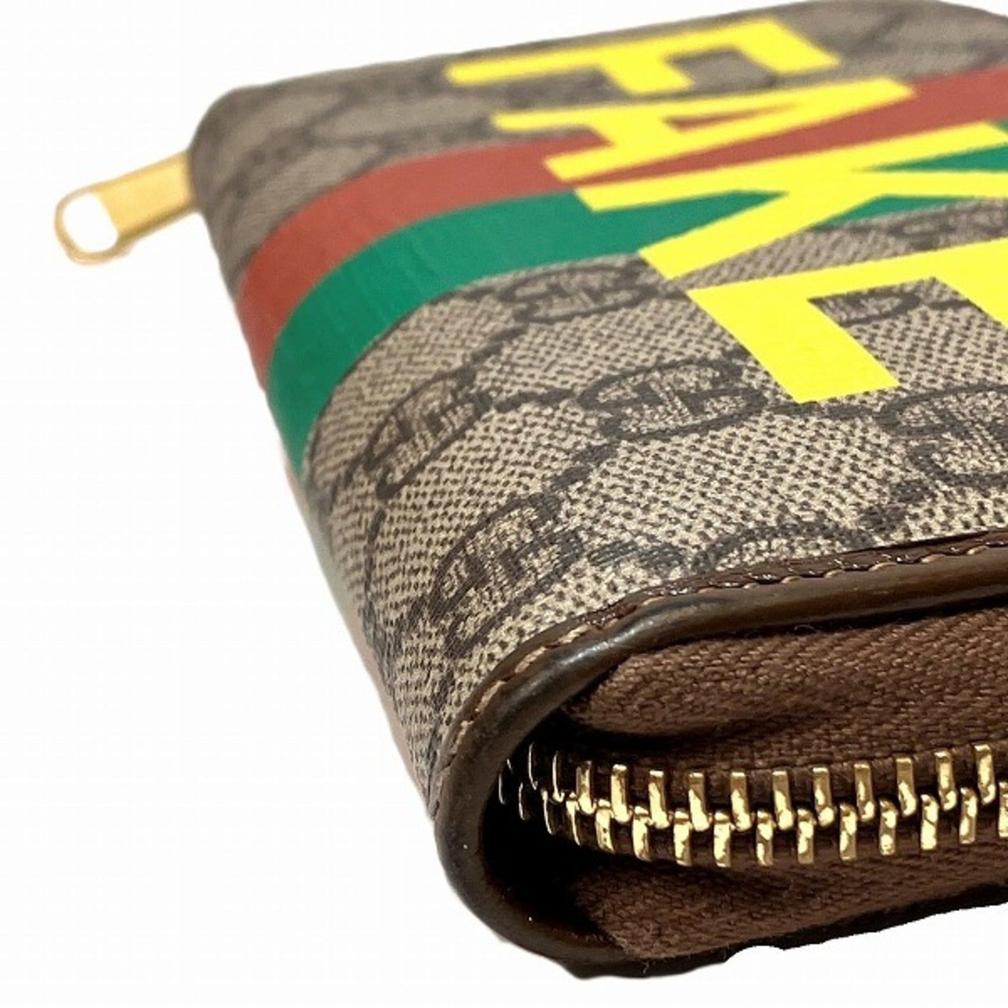 Gucci Brown Gg Supreme Canvas Leather Coin Purse/Coin Case