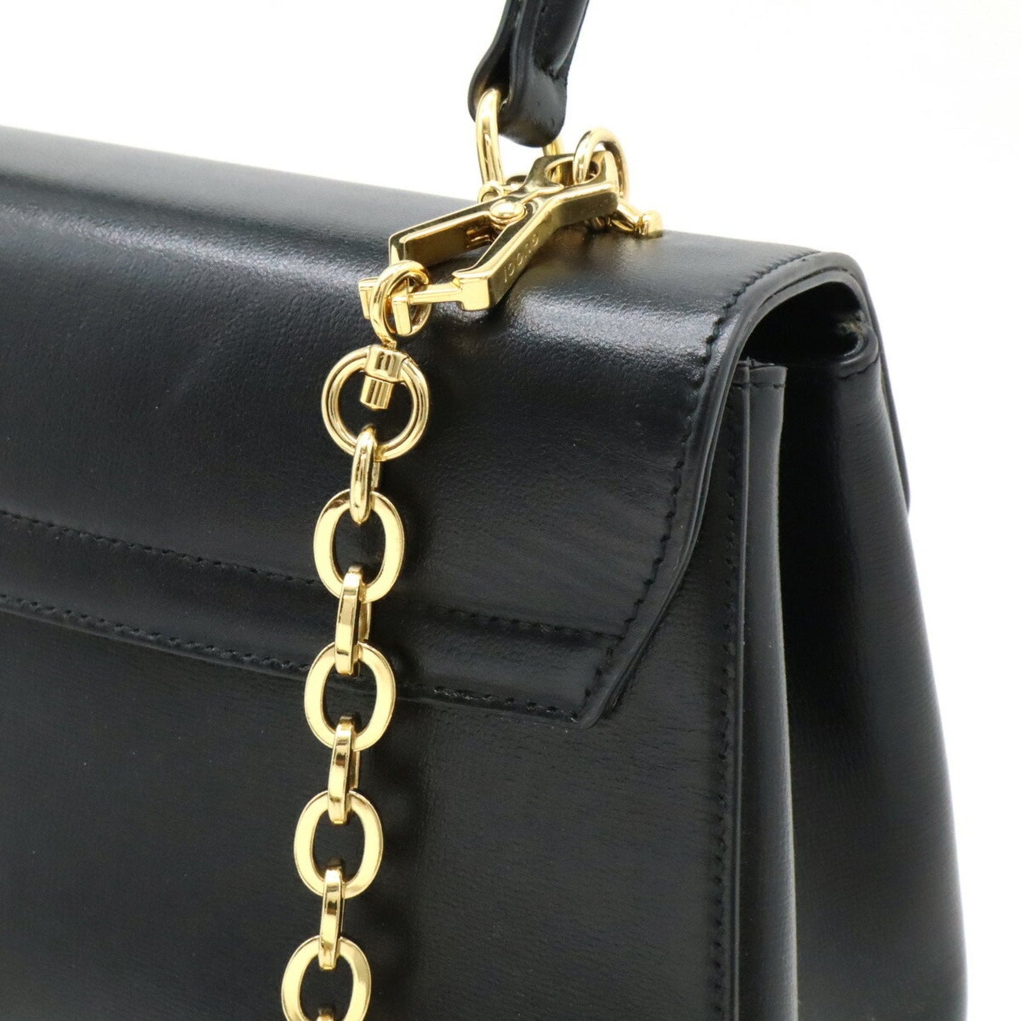 Gucci Black Leather Handbag Shoulder Bag