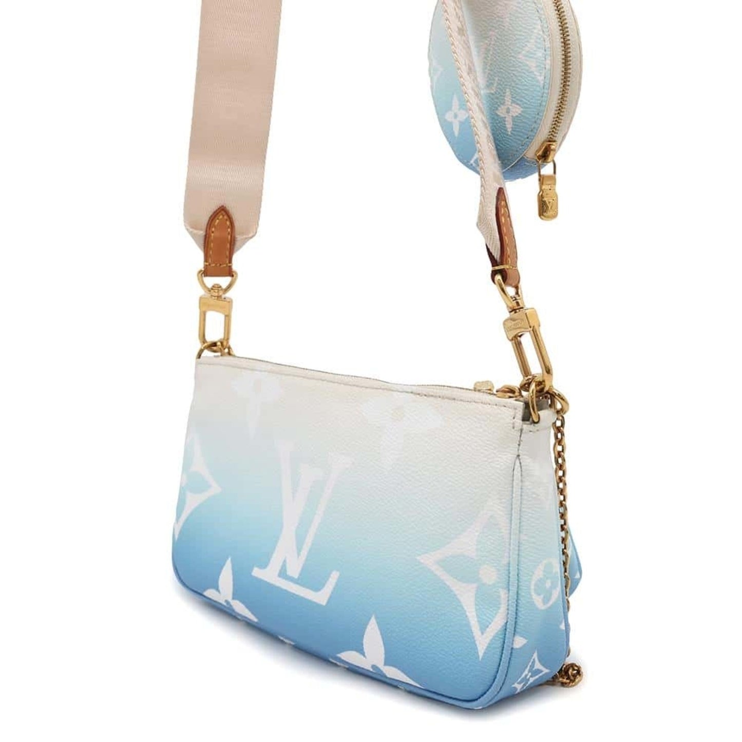 Louis Vuitton Monogram Blue Monogram Pochette Shoulder Bag