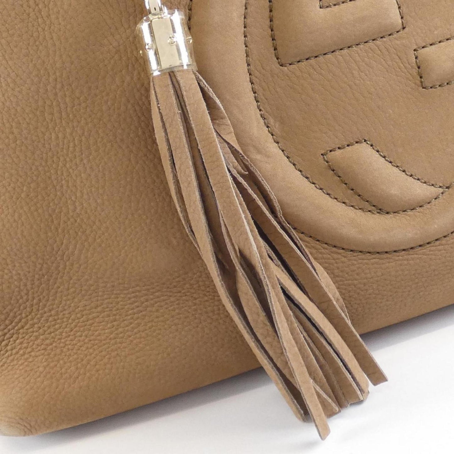 Gucci Dark Beige Leather Shoulder Bag