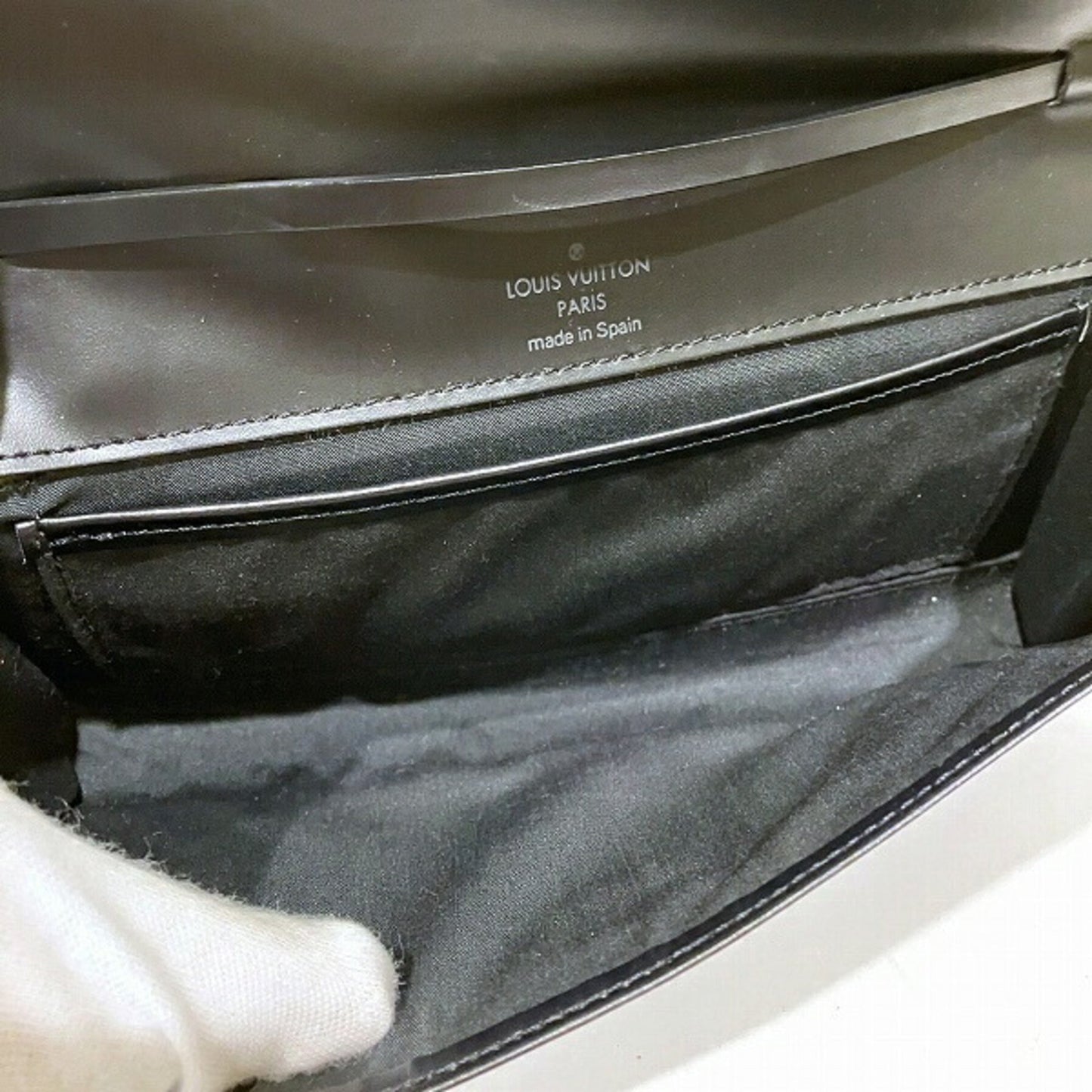 Louis Vuitton Epi Noir Epi Leather Clutch Bag Shoulder Bag