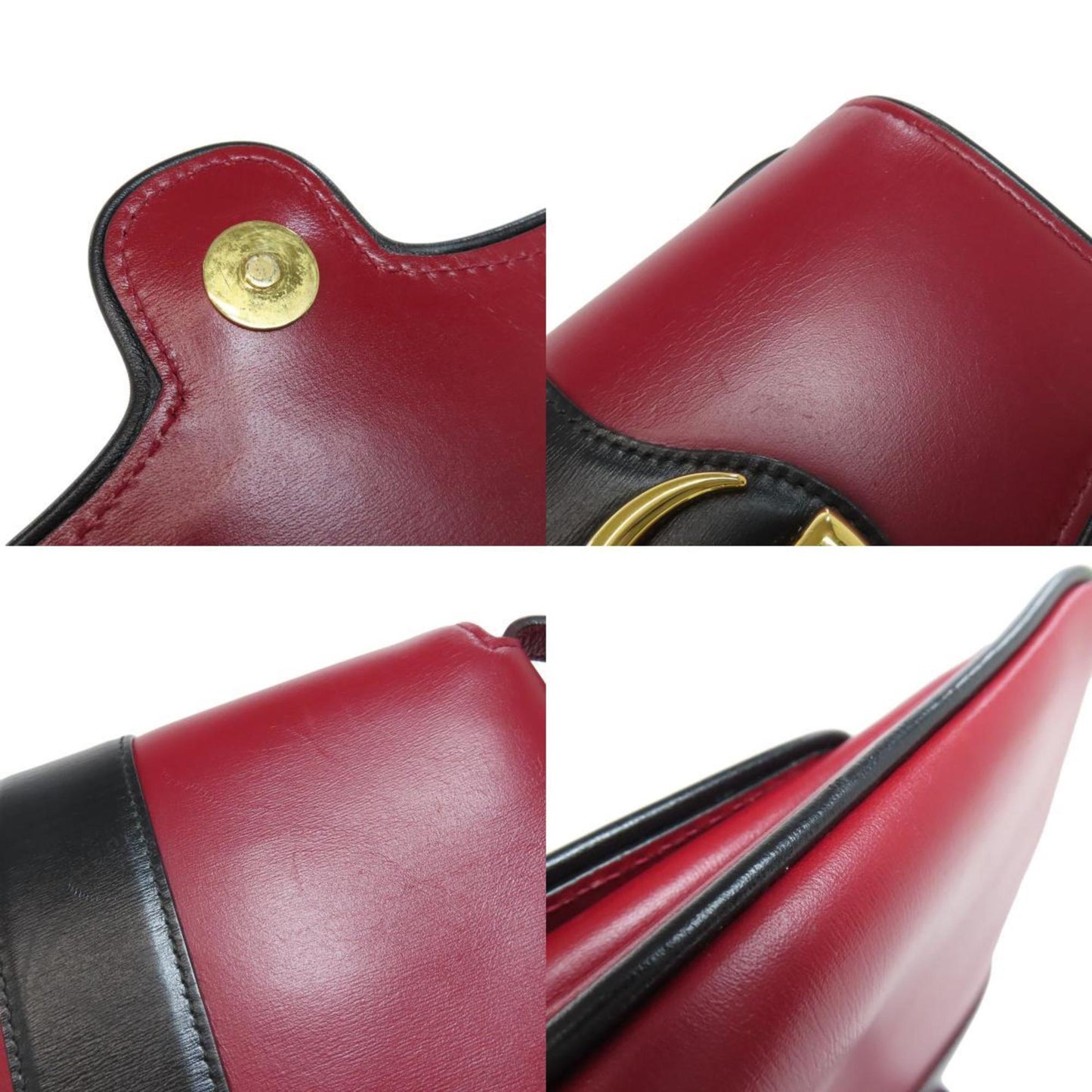 Gucci Red Color Leather Shoulder Bag