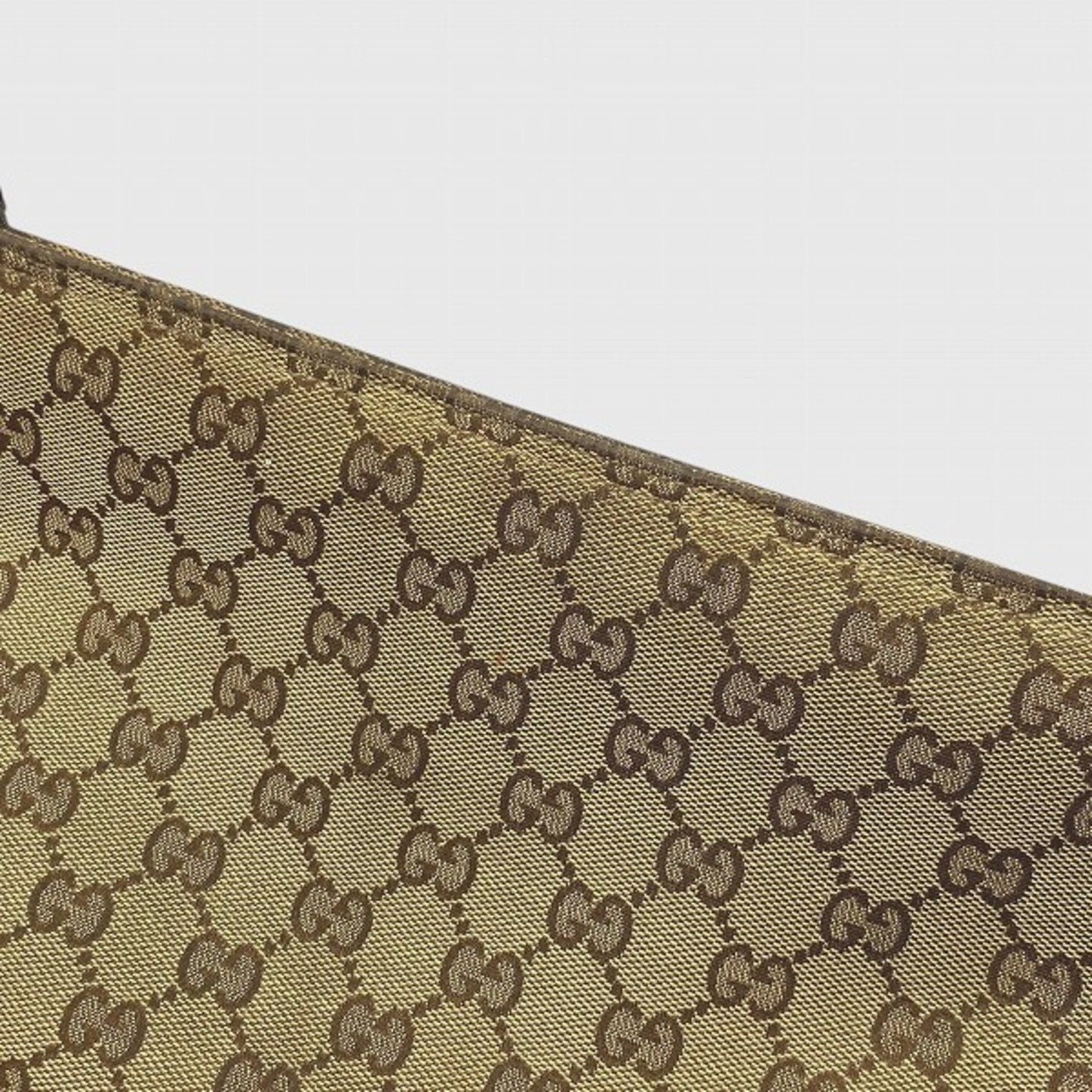 Gucci Brown Gg Canvas Leather Shoulder Bag