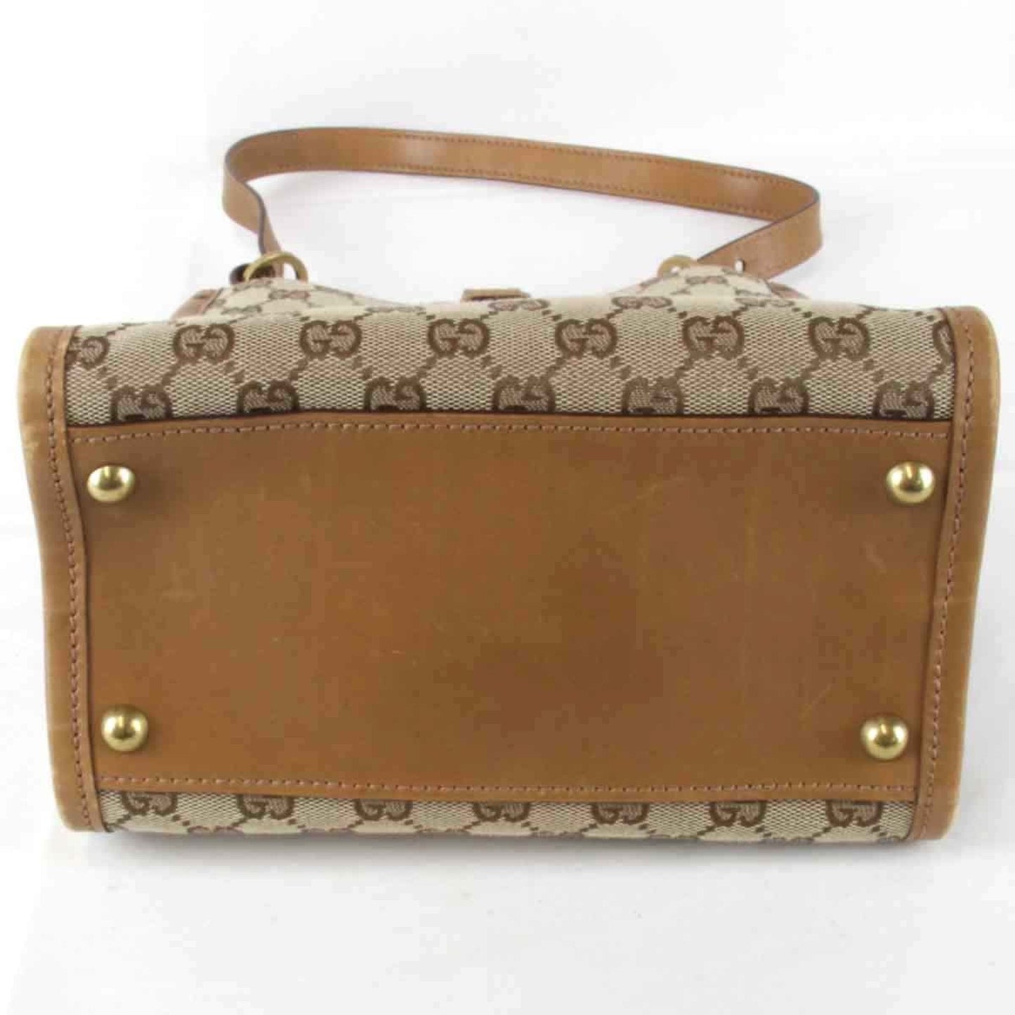 Gucci Beige Gg Canvas Shoulder Bag