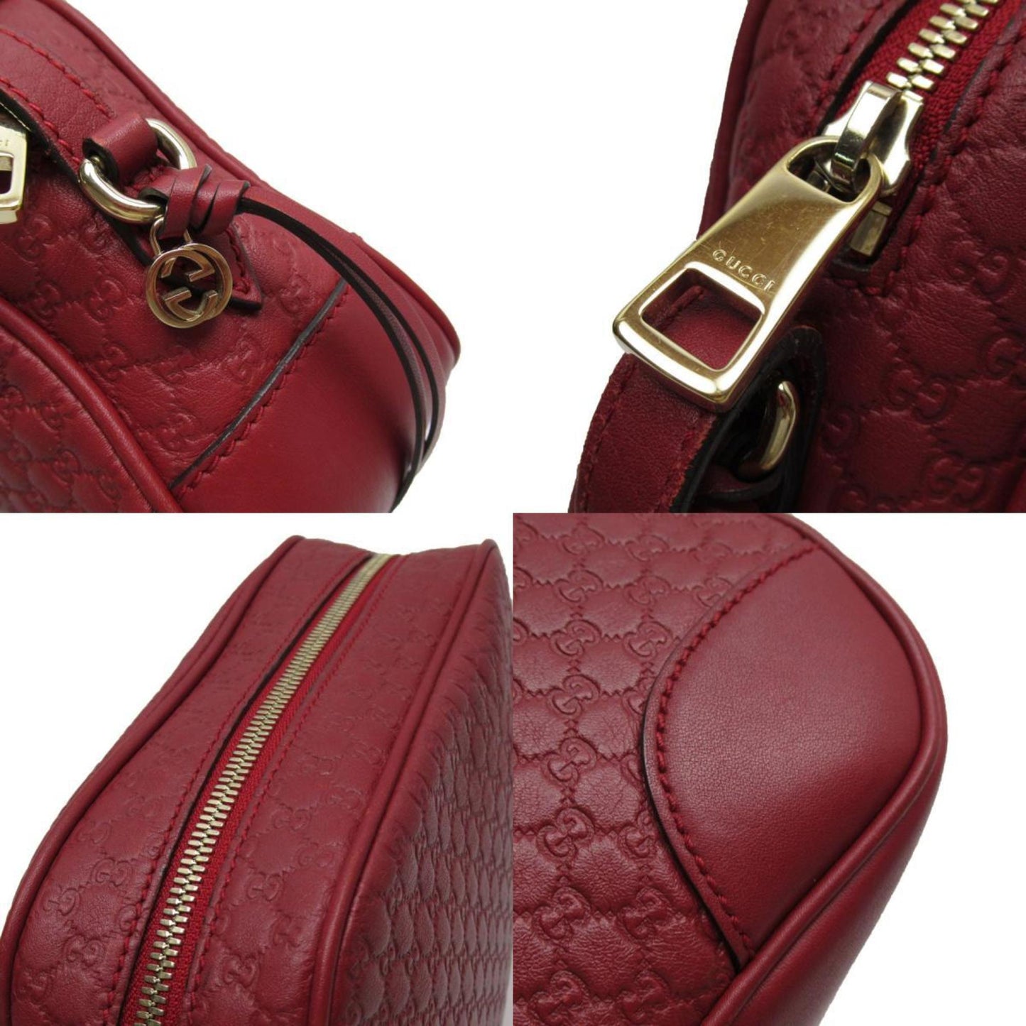 Gucci Dark Red Leather Shoulder Bag