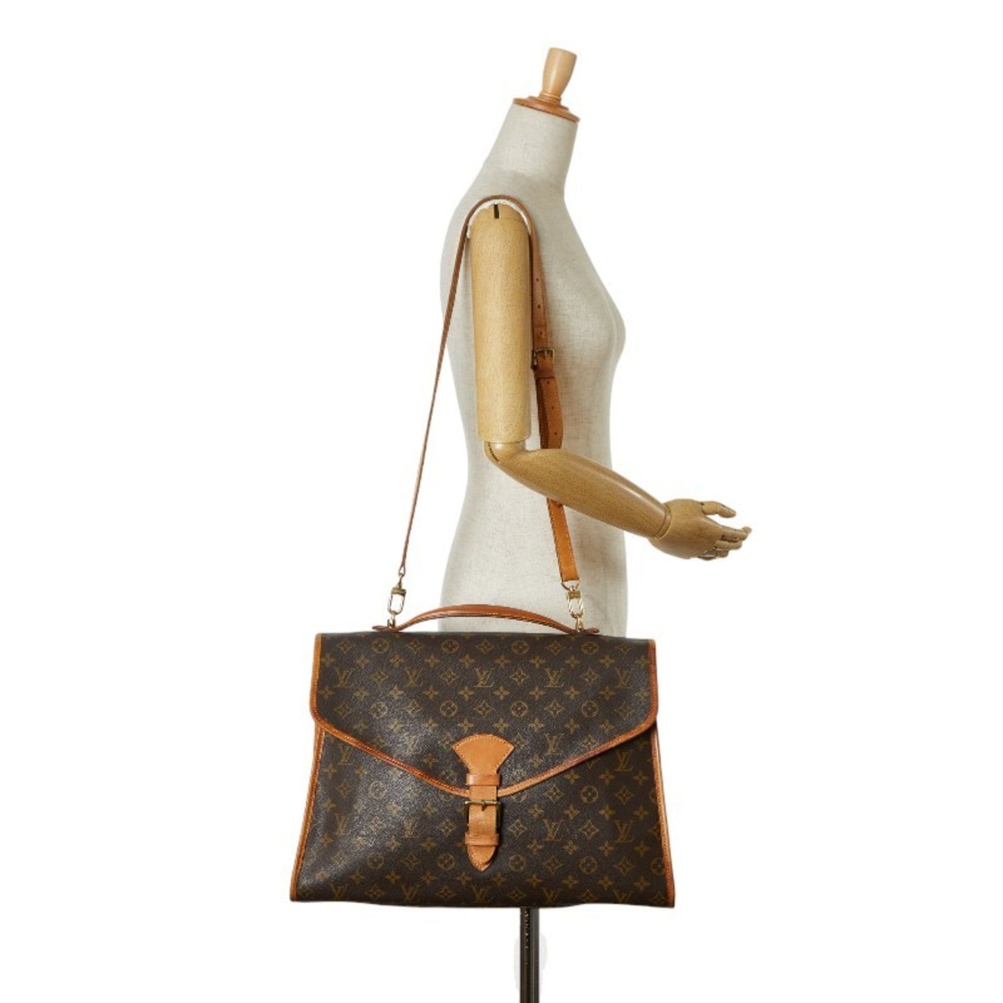 Louis Vuitton Brown Pvc Leather Handbag Shoulder Bag
