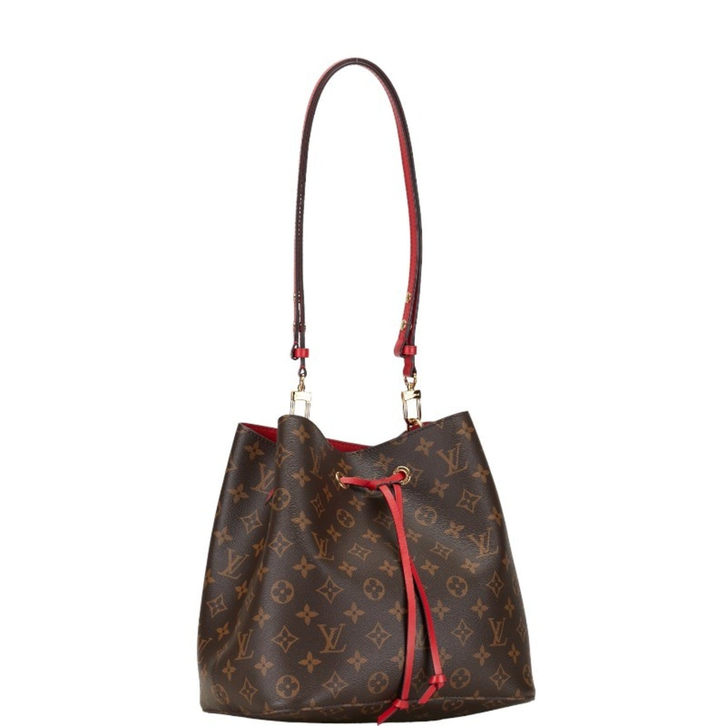 Louis Vuitton Brown Coquelicots Red Color Pvc Leather Shoulder Bag