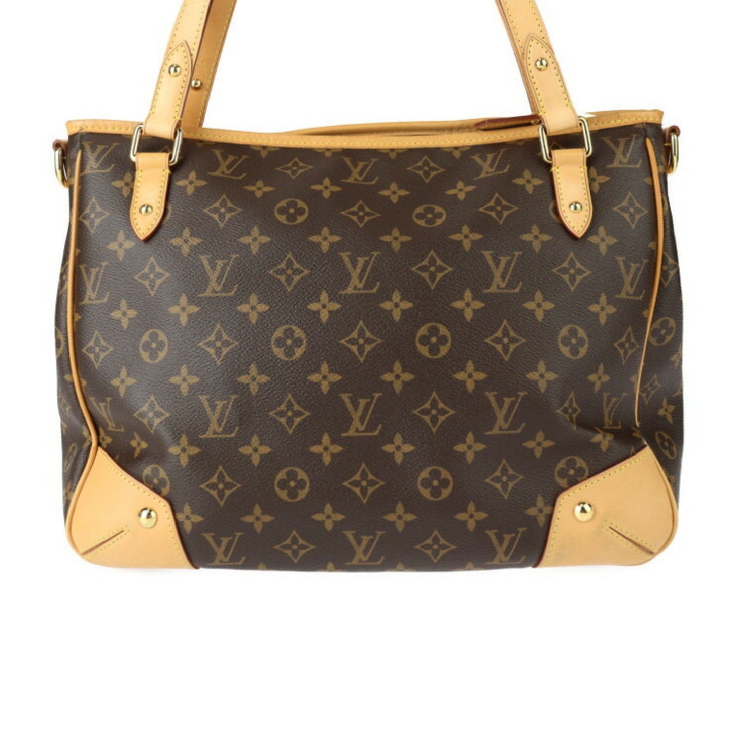Louis Vuitton Brown Pvc Leather Handbag Shoulder Bag Tote Bag