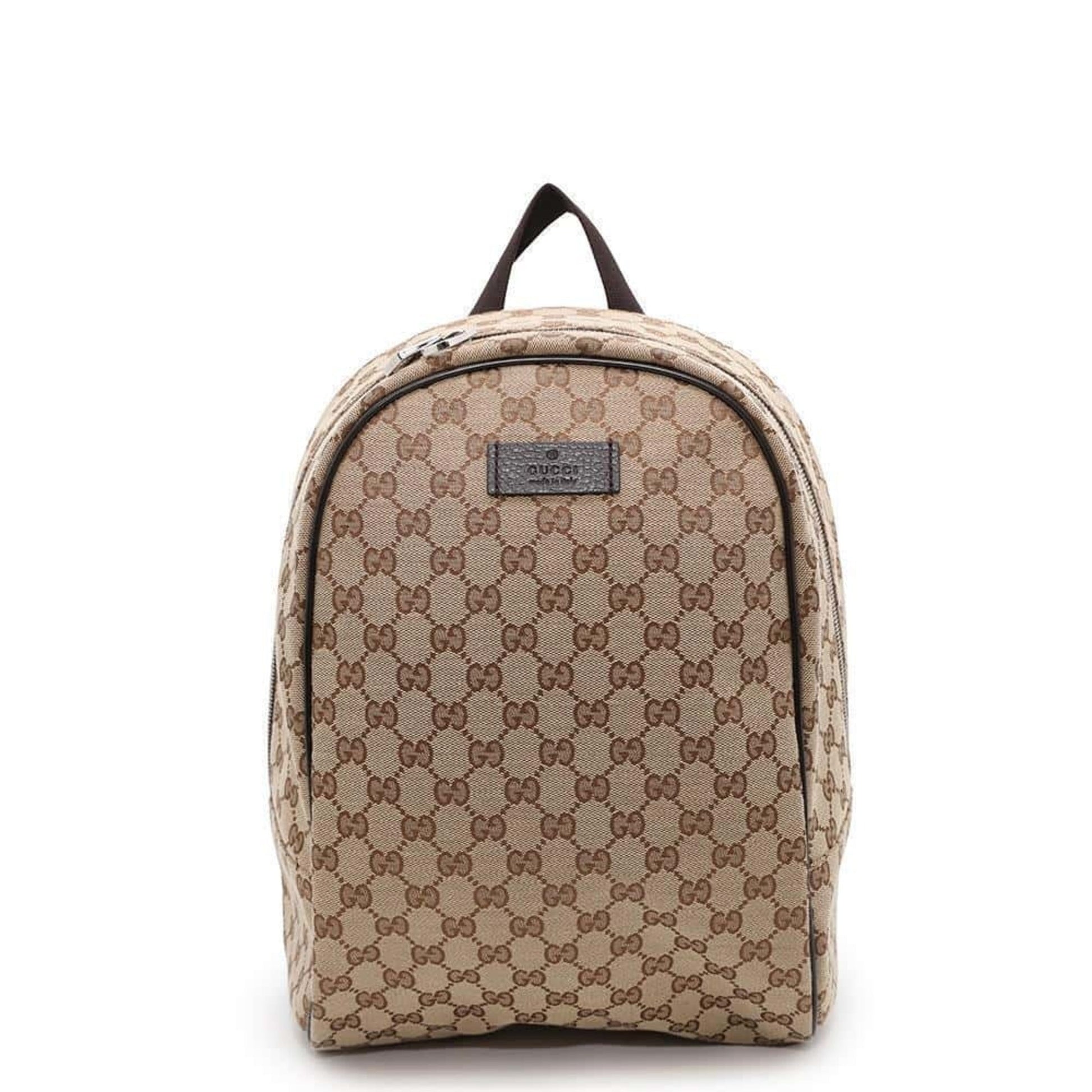 Gucci Beige Gg Canvas Backpack ()