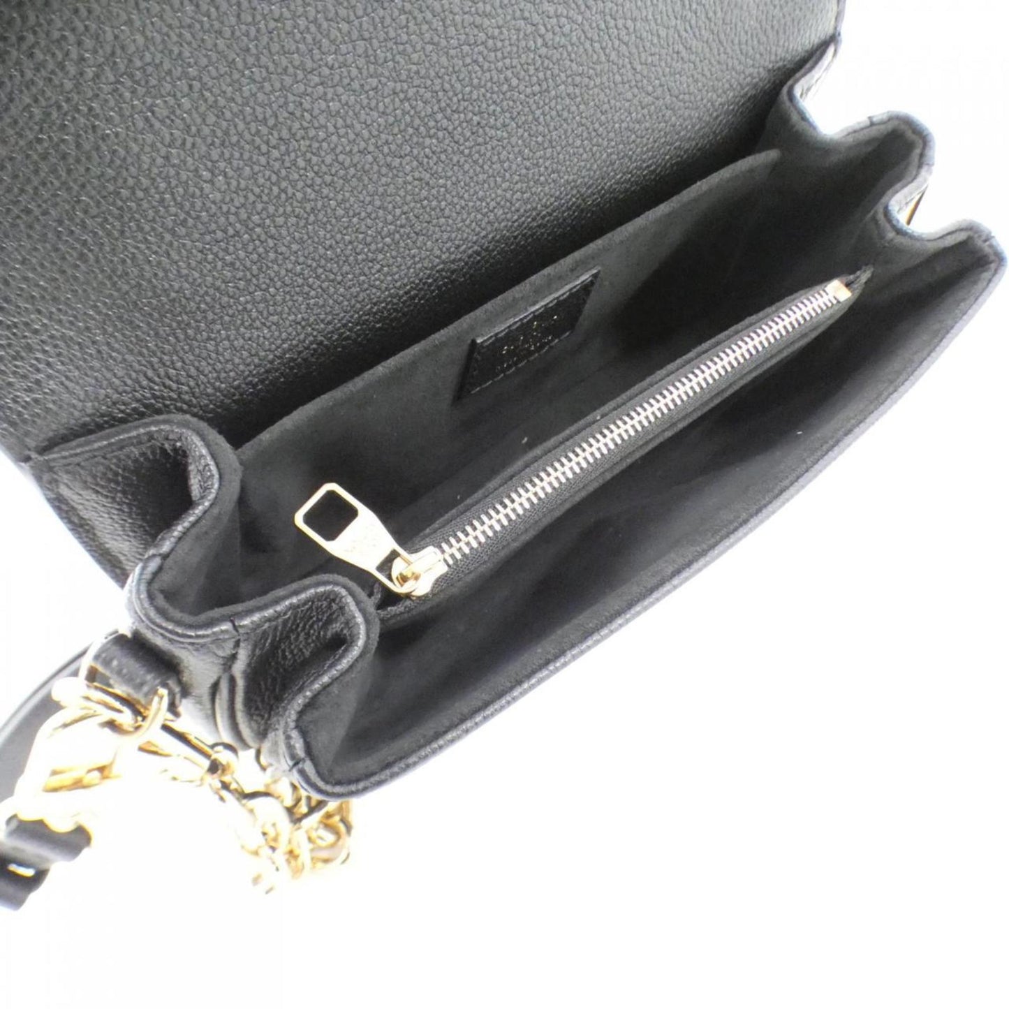 Louis Vuitton Beige Black Leather Pochette Shoulder Bag