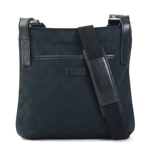 Gucci Black Gg Canvas Shoulder Bag ()