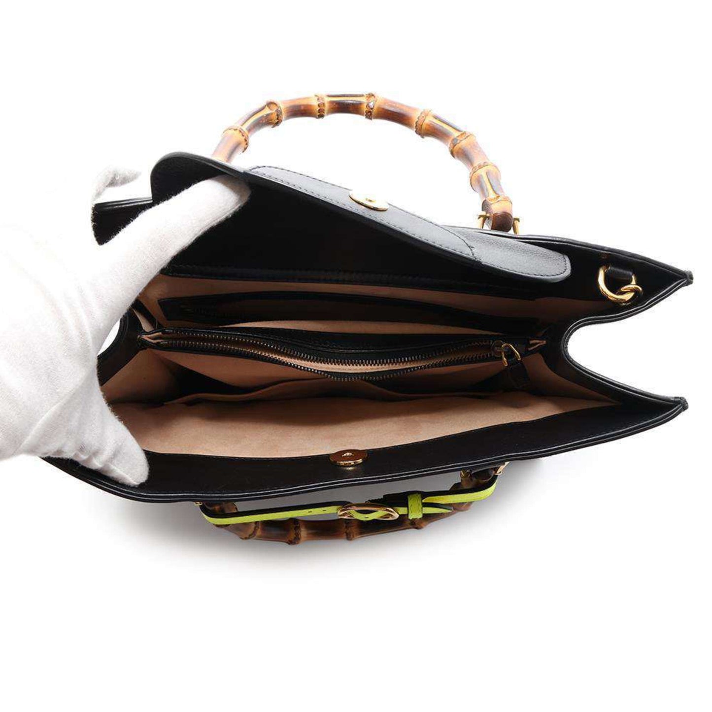 Gucci Black Leather Shoulder Bag Tote Bag