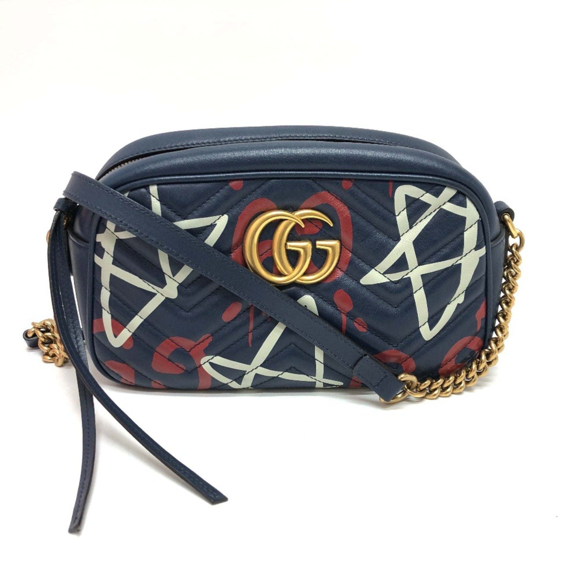 Gucci Blue Leather Shoulder Bag ()