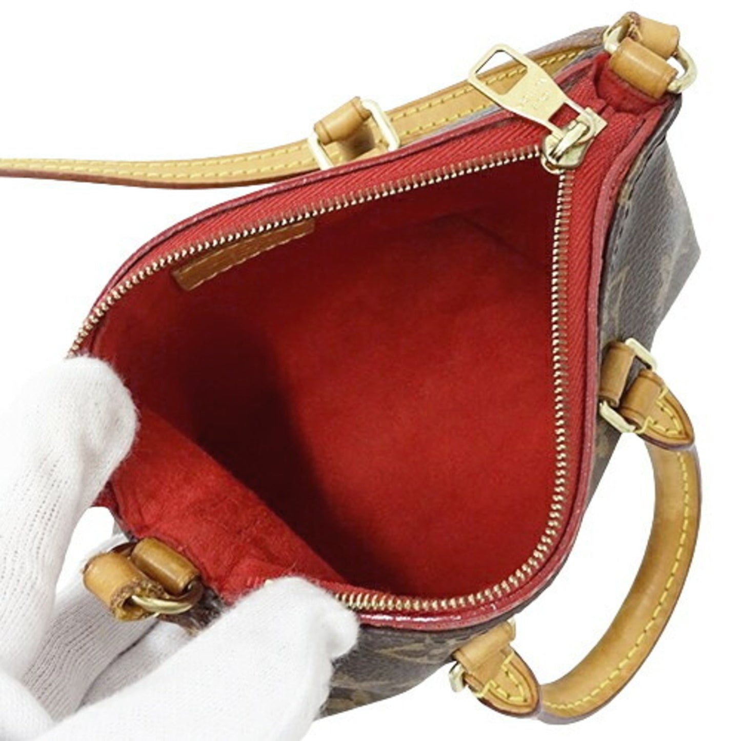 Louis Vuitton Brown Cerise Monogram Red Color White Monogram Shoulder Bag