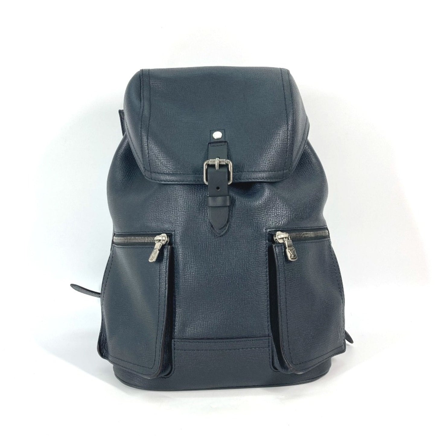 Louis Vuitton Navy Leather Backpack ()