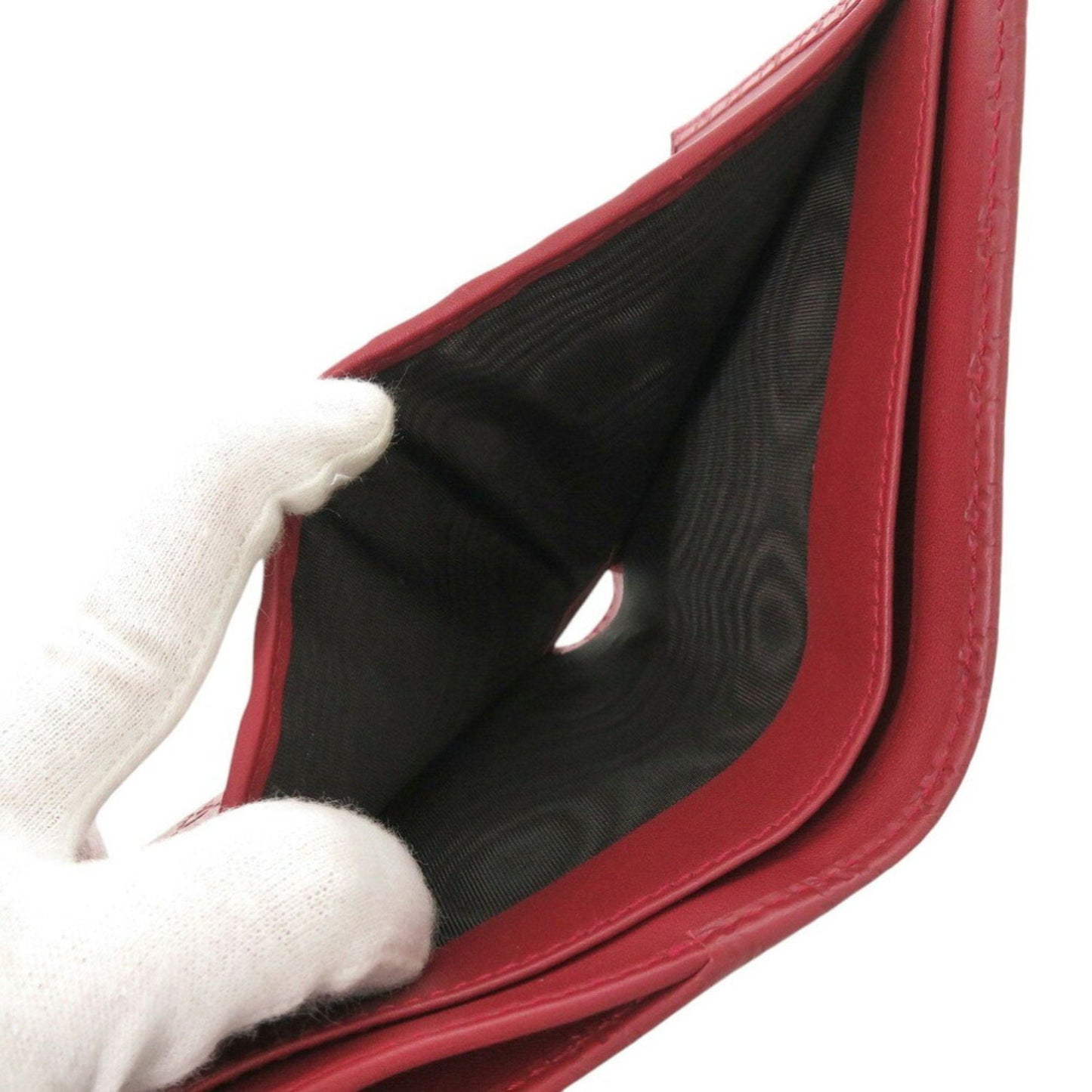 Gucci Red Color Leather Wallet (Bi-Fold)