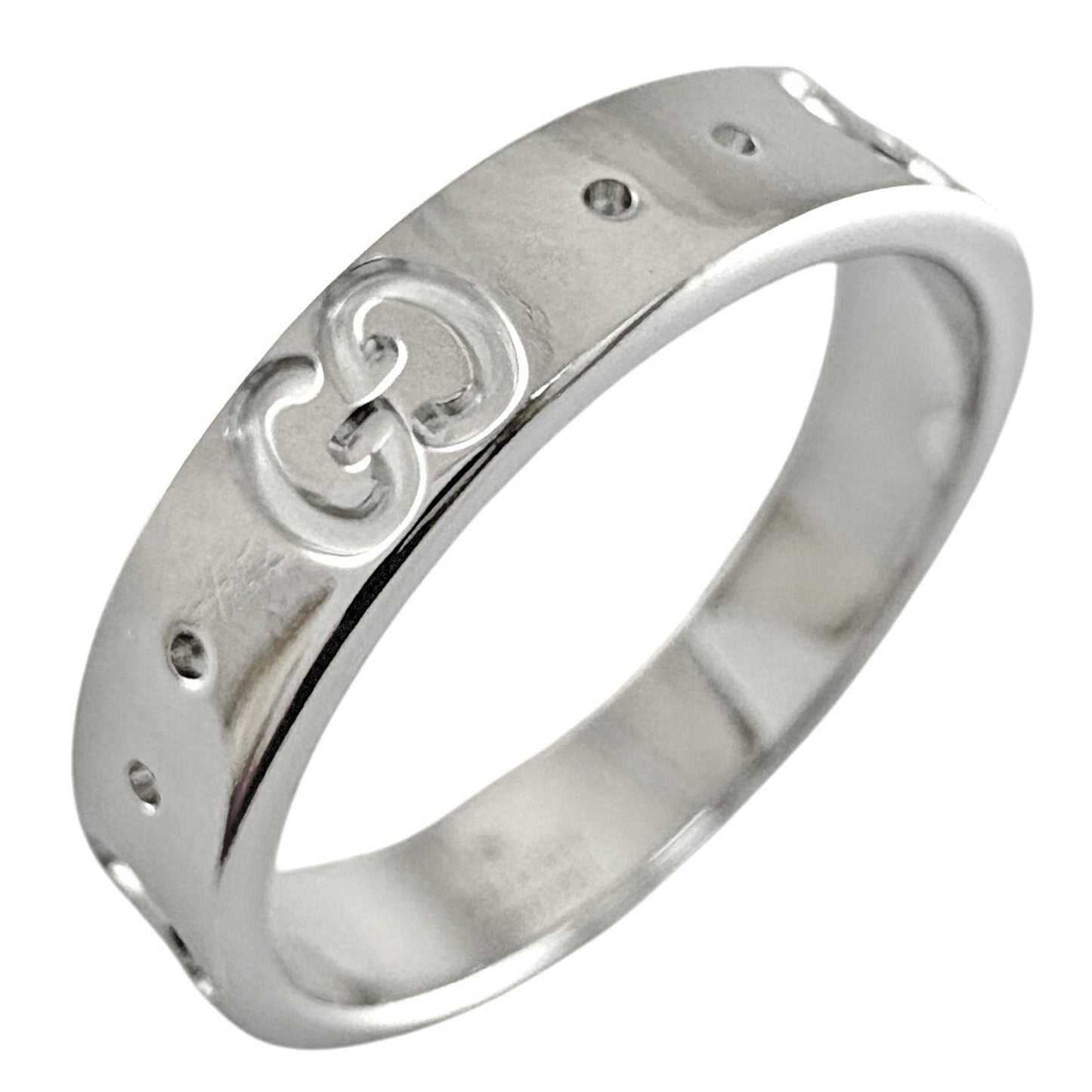 Gucci Icon Silver White Gold (18K) Band Ring ()