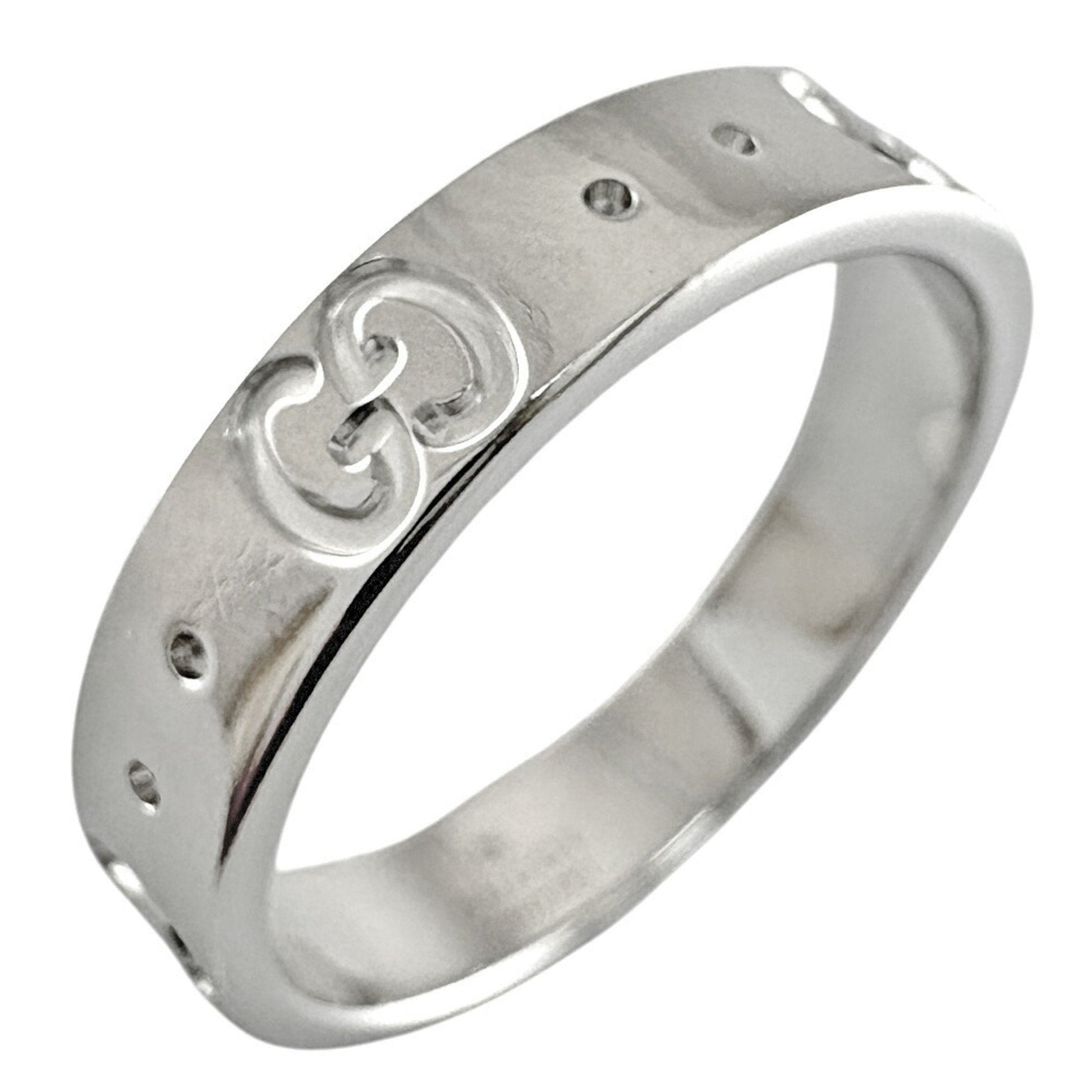 Gucci Icon Silver White Gold (18K) Band Ring ()