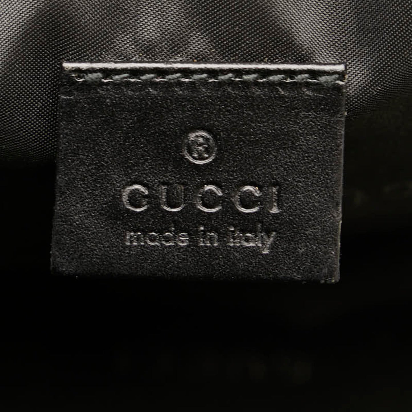 Gucci Black Nylon Leather Clutch Bag
