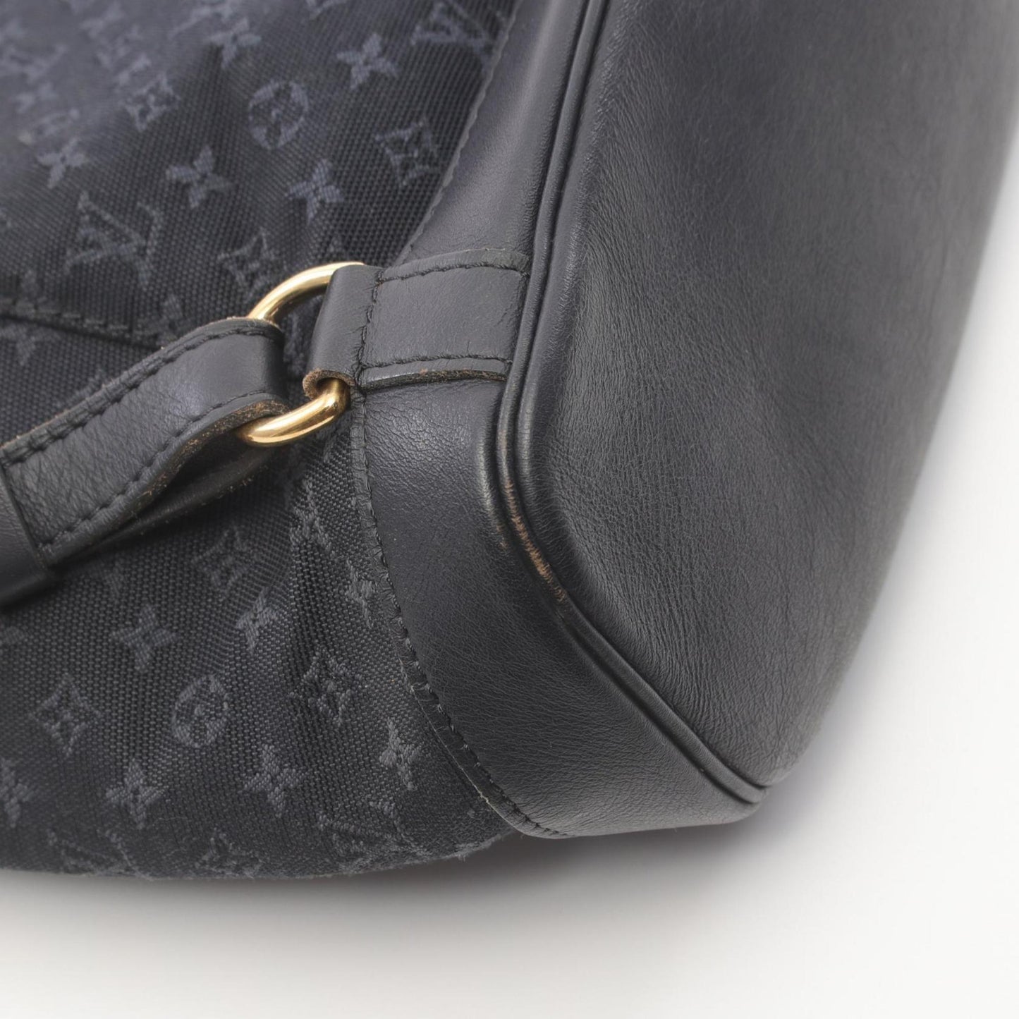 Louis Vuitton Navy Canvas Leather Backpack