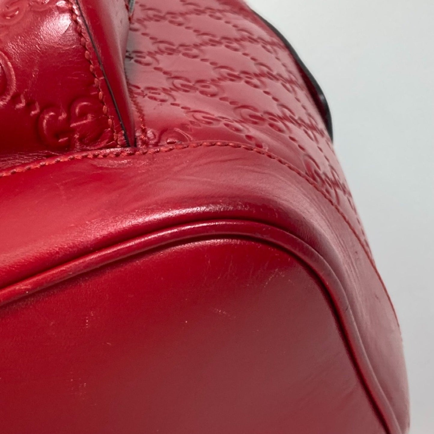 Gucci Red Leather Backpack