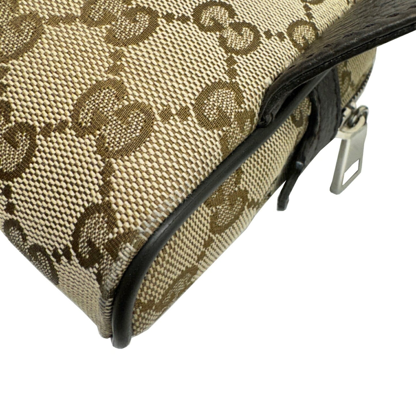 Gucci Beige Brown Canvas Leather Fanny Pack