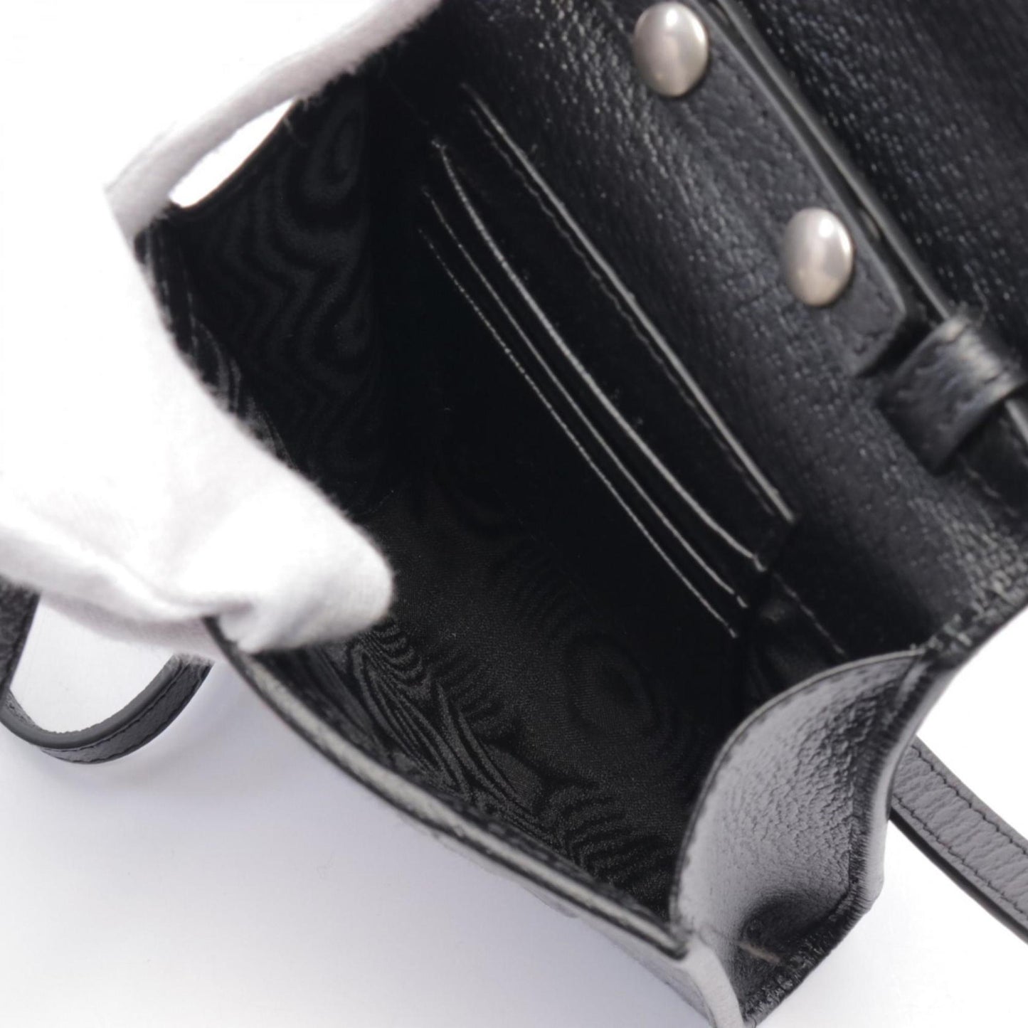 Gucci Black Navy Red Color Canvas Leather Shoulder Bag