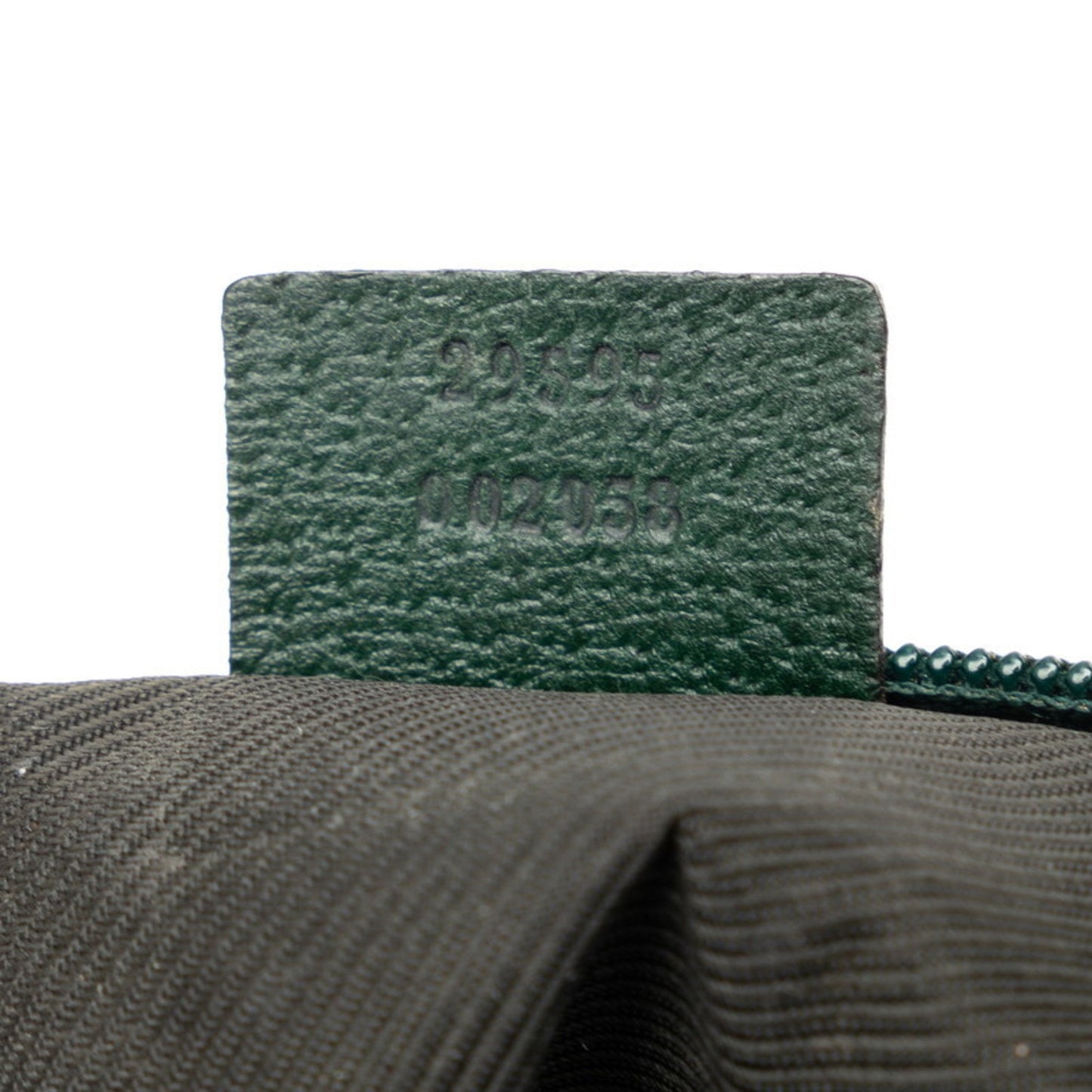Gucci Gg Canvas Beige Green Canvas Leather Pouch