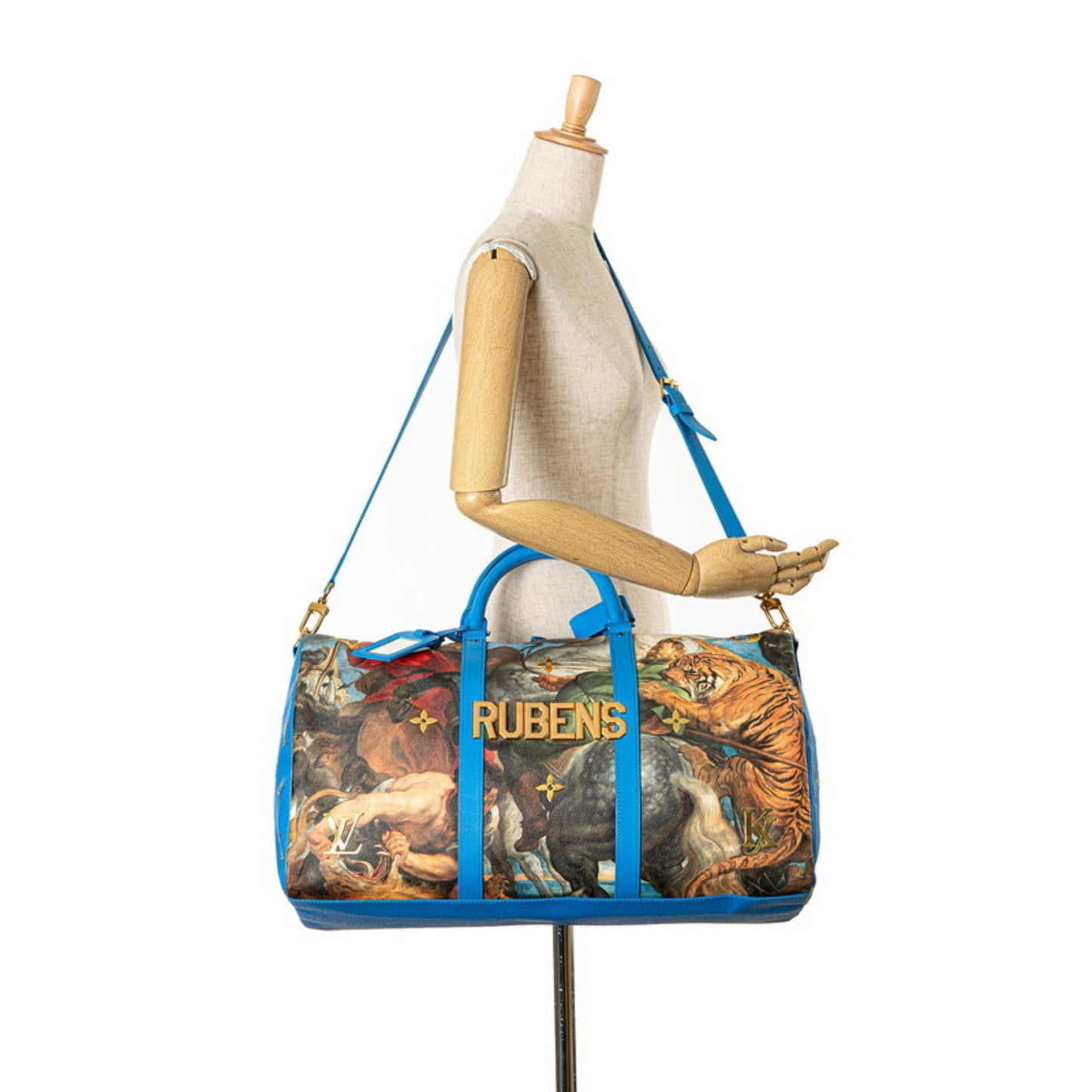 Louis Vuitton Blue Multi-Color Pvc Leather Boston Bag Shoulder Bag
